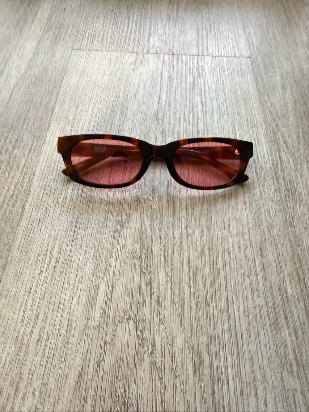 otra pallas tortoise brown red lens small retro wayfarer sunglasses eyewear NEW